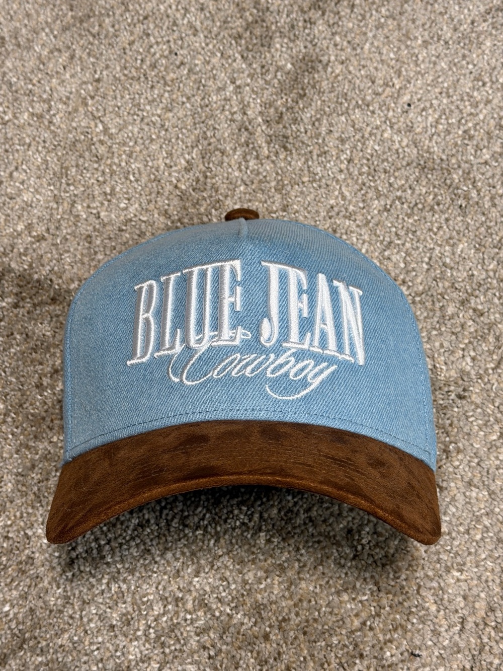 Light Blue and Brown Cap